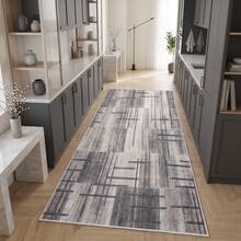 Washable Modern Minimalist Patterned Area Rug – Scandinavian Geometric Design, Contemporary Washable Carpet For Living Room, Bedroom & Home Decor - Mocha Brown - View 4