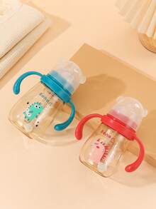 Cute Cartoon Shaped Direct Drinking Water Bottle With Plastic Handle, Designed For Learning To Drink - Multicolor - View 3