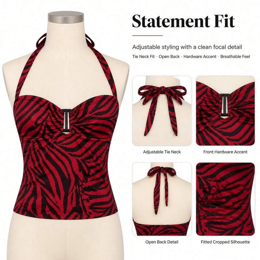 Women Tankinis - Red - View 1