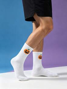 1/5/10 Pasang Kaos Kaki Pria Setengah Betis, Kostum Pesta Halloween, Kaos Kaki Motif Penyihir & - MultiWarna - View 4