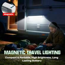 1件 LED照明燈 USB快充 長電池續航 寬照明範圍 多種調光模式 附磁吸與便利掛鉤 便攜式 適用於露營、戶外烹飪、旅行、帳篷、徒步、探險、街頭攤販、汽車維修、野生動物驅趕、攝影補光、書房照明、農場、停電緊急使用 - 1件 DBL-Y1005 - 查看 9
