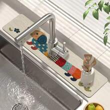 1pc Faucet Drip Pad, Bar Countertop Waterproof Mat, Drying Mat, Drainage Mat, Coffee Machine Mat, Washing Machine Top Protection Mat, Stove Top Mat, Dining Table Placemat, Mouse Pad, Coffee Cup | Dish Draining, Absorbent Quick-Drying Draining, Washable And Reusable, Suitable For Kitchen | Cafe, Tea Cup, Coffee Cup, Coffee Machine Accessories, Home Decor For Coffee Lovers, Rental Renovation, Perfect As Housewarming Gift, Christmas Gift - Multicolor - View 4