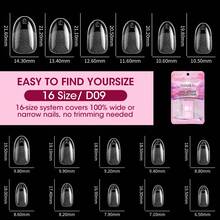 64pcs Almond, Pointed, Oval Shaped Clear Nail Tips, Full Cover Nail Extensions, Multi-Size Clear Nail Tips, Nail Art Supplies, Nail Art, Nail Tips - Clear - View 9