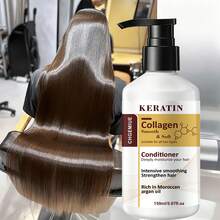 Kondisioner Rambut Keratin Kolagen, Dengan Minyak Argan Maroko, Melembapkan Secara Intensif, Menghaluskan, dan Menguatkan Rambut, Cocok untuk Semua Jenis Rambut, 150ml - Conditioner - View 6
