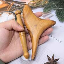 2pcs Wooden Foot Reflexology Tools, Triangular Gua Sha Board, Foot Massage Stick, Head Neck Hand Waist Calf Leg Foot Massager - Multicolor - View 7
