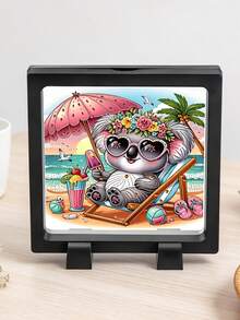 Vigour Summer Black/White Diamond Painting Frame With Transparent HD Film, Jewelry Box, Necklace Display Box,Flip-Top Design For Easy Artwork Replacement. Suitable For Diamond Paintings. Ideal For Desktop And Wall Mounting, Perfect For Home Decor And Art Display - A - View 7