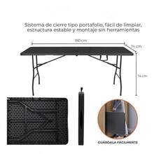 Outdoor Table - Black - View 8