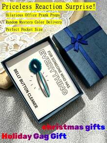 1/2/Pcs Christmas Gag Gifts. Novelty Belly Button Cleaner, Funny White Elephant Party Gift, Sock Filler, Birthday Gift For Adult Friends Exchange - Belly Button Brush - View 2