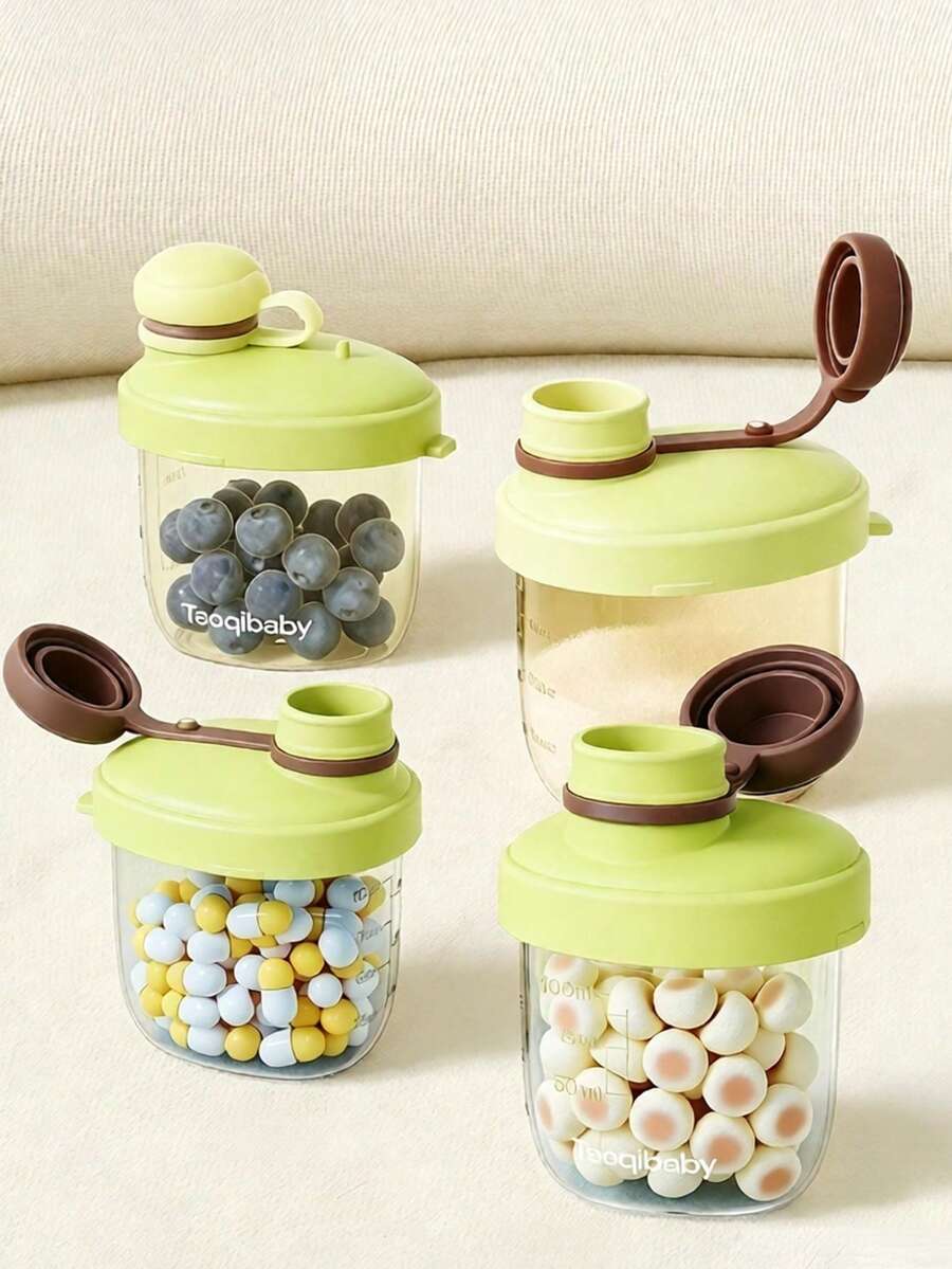 1pc/Portable Baby Formula Canister/Out-Of-Home Baby Formula Canister/Sealed Canister/Compact & Portable/Material: PP/Capacity: 100ml