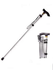 1pc Folding Telescopic Hiking Pole, Lightweight Aluminum Alloy Trekking Staff, Outdoor Climbing Anti-Slip Walking Stick - View 12