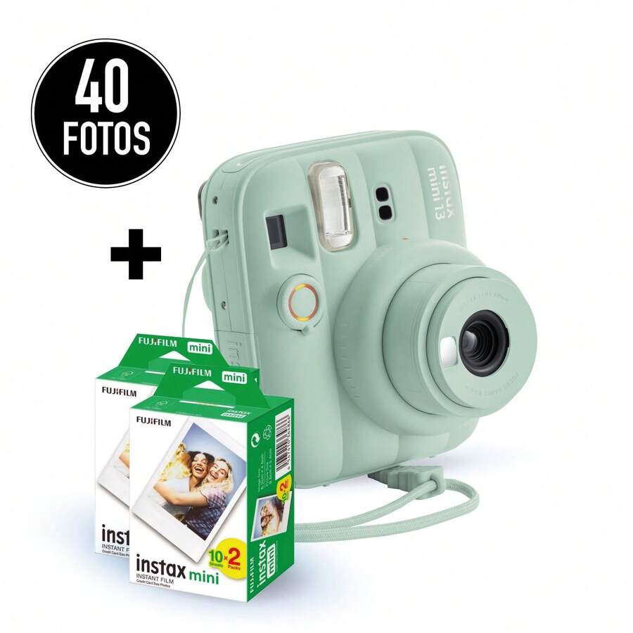 PACK CAMARA INSTAX MINI 13 + 40 PELÍCULAS - FUJIFILM - ✅Entrega 24/48h