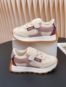 New Girls' Hook-And-Loop Casual Sports Shoes, All-Season Children's Colorblock Soft Sole Comfortable Versatile Outdoor Shoes - Pink and Purple - View 7