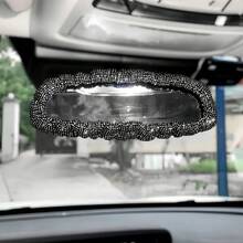 1 buah Penutup Dekorasi Kaca Spion Berbentuk Tangan Kreatif dan Lucu dengan Hiasan Berlian Imitasi, Ornamen Gantung Interior Mobil Kristal Berkilau, Hadiah Dekorasi Kaca Spion Mobil yang Modis dan Personal, Cocok untuk Pengemudi Wanita - A - View 4