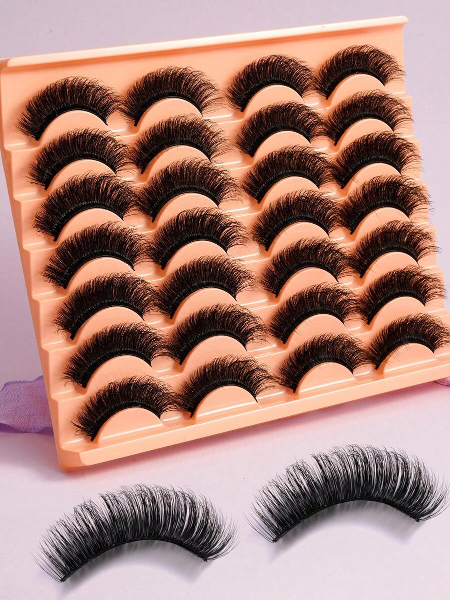 Single Cluster False Eyelashes, Fluffy & Voluminous, Defined Layers For Bold Makeup Look - View 1