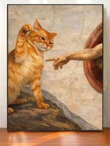 1 Digital Oil Painting Set, DIY Oil Painting Set, Naughty Kitten Oil Painting Set, DIY Adult Hand-Painted For Gift Home Wall Decoration. - A - View 3