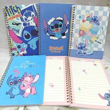 Disney 1 pieza Juego de cuadernos Stitch, páginas interiores de colores, adecuado para útiles escolares y de oficina, regalo perfecto para fiestas, regalo festivo para fans - Multicolor - Ver 3
