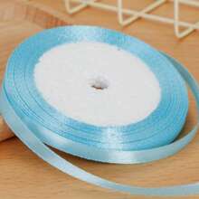 1 Roll 25 Yards 6mm Satin Ribbon, DIY Wedding Christmas Decoration Bow Making Handmade Card Gift Floral Accessories - Multicolor - View 9