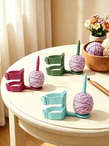 Portable Clip-On Yarn Holder, Rotatable Yarn Ball Holder With Adjustable Strap, Anti-Tangle Yarn Dispenser, Suitable For Knitting And Crochet, Desktop Mount DIY Craft Supplies, Perfect Gift For Knitting Enthusiasts - Multicolor - View 5