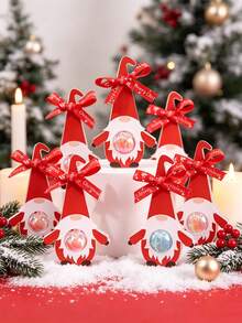 25/50pcs/Pack Christmas Gnome Snowman Candy Lollipop Cardstock Cards Party Gifts Decorations Baking Gift Box Decoration Cardstock Includes Ribbon Or String - View 7