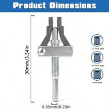 1pc All-In-One Broken Screw Extractor, Suitable For 1/2 3/4 1 Inch Pipes, Electric Drill Driven Faucet And Angle Valve Repair Tool, Used For Quick Removal Of Stuck Threaded Parts, Multi-Functional Hardware For Home Emergency And Plumbing - Multi-color - View 3