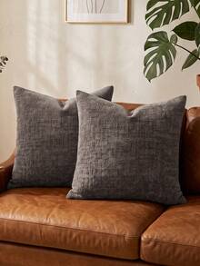 1pc Throw Pillow Covers, Machine Washable,Pillow Sham, Cushion Cover, Bedding, Soft And Cozy Home Textile, Sofa Decoration, For Couch, Bed, Bedroom, Living Room, All‑Season Use, Insert Not Included, - Green - View 6