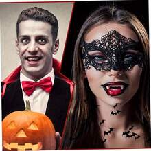 [Realistic Vampire Fangs] Realistic Retractable Halloween Vampire Fangs | For Gums, Halloween Party Costume Horror Prop, Suitable For Carnival Party Role Play Decoration (Applicable Age Range: 20 Years Old And Above) - Multicolor - View 2