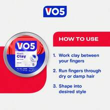 VO5 Hair Matt Clay Extra Hold 75ml For All Hair Type - Matt Clay - View 3