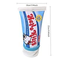 Hasbro Túi đựng khóa kéo hình tuýp kem đánh răng Sanrio Hello Kitty, thiết kế độc đáo sáng tạo, túi đựng khóa kéo dung tích lớn cho bút và vật dụng nhỏ, phụ kiện trang trí và sắp xếp bàn làm việc vui nhộn - A - Xem 4