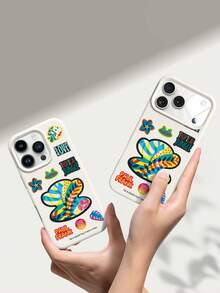 官方授權 Paul Frank 液態矽膠手機殼，全包覆防摔相機保護，卡通猴子熊兔子長頸鹿星星圖案，新款相容 iPhone 13/14/15/16/17/18 Pro Max 手機保護殼 - 彩色 - 查看 5