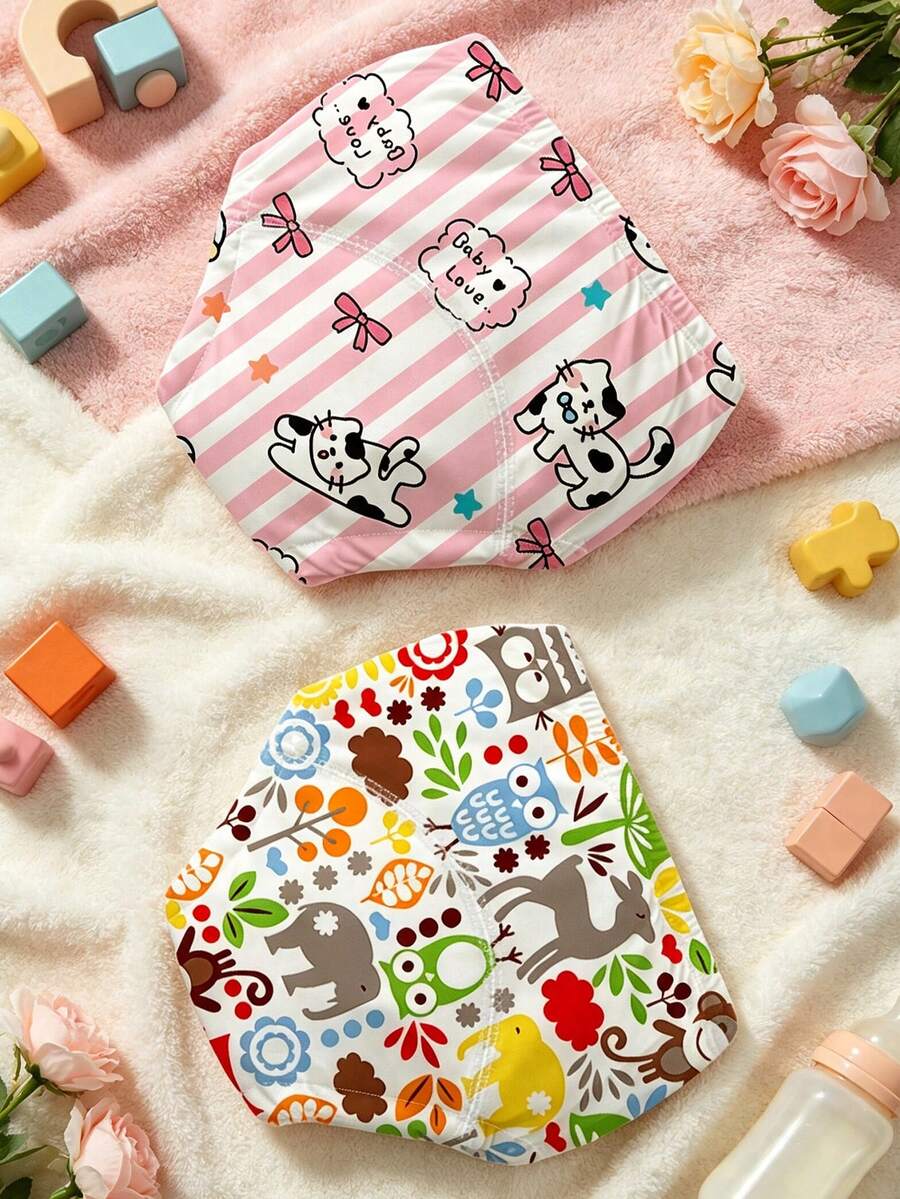 Baby Toilet Training Pants, Light Blue Monkey & Star Cartoon Design ...