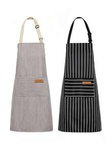Personalized Embroidered Name Apron, Customized Kitchen Apron, Letter Embroidered Cooking & Baking Apron, Customized Gift For Cooking Enthusiasts, Kitchen Accessories, Birthday Gift For Mom, Family Gathering, Holiday Gift, Home Baking Supplies - Multicolor - View 10
