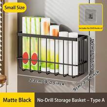 Wall Mount Metal Wire Storage Basket, Adhesive Hanging Bathroom Organizer Caddy, Rustproof Shower Storage Rack For Toiletries, Shampoo, Bathroom Accessories,Adhesive Hanging Basket, Rustproof Shower Shelf, Toiletries Storage Rack, Bathroom Wall Baske - Multicolor - View 15