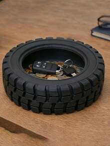 Car Tire Storage Box,Storage Box Designed To Resemble A Car Tire,Jewelry Storage Tray,Decorate Home Or Living Room,For Keeping Keys And Coins Organized, Thoughtful Gift For Any Motorcycle Lover - Multicolor - View 4