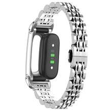 Metal Watch Band For Google Air Smartwatch, 316L Stainless Steel Protective Bezel Replacement Case, Wristwatch Band Bracelet Accessory - Silver - View 2