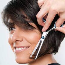 2pcs/Set Hairdressing Scissors 6 Inch Hair Scissors Professional Hairdressing Scissors Cutting Thinning Scissors Barber Shear Accessories - Blue - View 3