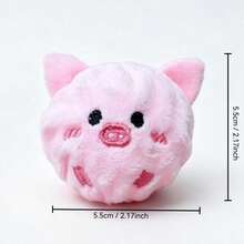 10pcs/1pc Pink Pig Pet Interactive Bouncing Sound Toy Ball, Cat Interactive, Self-Entertainment Toy For Dogs And Cats To Play And Relieve Boredom, Sound-Attracting Toy For Dogs And Cats, Durable Material, Slow Rebound Pet Companion Play Toy, No Electricity, Christmas Gift - Pink - View 8