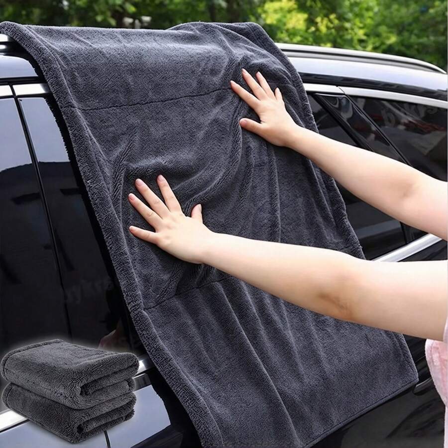 Ultra-Fine Microfiber Car Cleaning Towel, Super Absorbent Professional Car Detailing Cloth, Car Detail Product Absorbent Towel Durable Cleaning Cloth, Lint-Free Scratch-Free, Suitable For Cars, Trucks, SUVs And Home Maintenance Multi-Function Cleaning Towel - CC - View 1