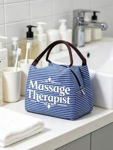 "Massage Therapist "Printed Toiletry Bag, DCosmetic Organizer, Foldable Travel Storage Case, Great For Weekend Getaway, Camping, ThanksgivingGift - Multicolor - View 11