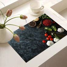(Hot !!) 1pc 2D Kitchen Seasoning Pattern, Flat Stove Protector Mat And Non-Slip Heat-Resistant Rubber Stove Cover Mat Suitable For Induction Cooktop, Glass Stove And Multi-Functional Anti-Scratch Mat, Also Best Choice For Oven, Washing Machine, Dryer And Kitchen Decoration. - Multicolor - View 6