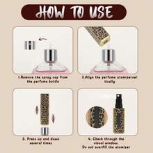 5ML Textured Leopard Print Square Perfume Refillable Bottle, Portable Travel Bottom-Fill Perfume Bottle - Multicolor - View 4