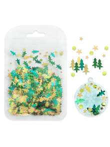 5g Green Xmas Tree Glitter Resin Sequins Epoxy Filling Stars Christmas Tree Gifts DIY Resin Charms Mold Fillers Pendant Making Xmas Decorations - Multicolor - View 2