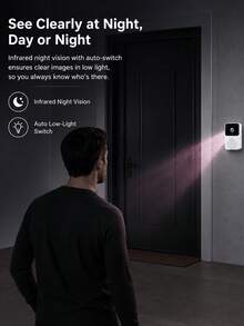 Smart Video Doorbell, Wireless Remote Home Security, Video Intercom, High-Definition Night Vision - View 9