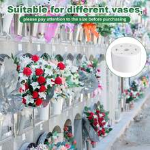 2pcs Cemetery Flower Bed Vase Insert Plastic Flower Holder, With 7-Hole Cylindrical Reusable Cemetery Vase Holder, For Grave Decoration, Keeps Bouquet In Place - Grave Flower Vase - View 3