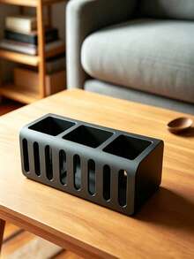 1pc 3-Slot Remote Control Storage Box, Game Controller Storage Stand, Multi-Functional Storage Box, Suitable For Home Storage, Home Decor, Bedroom Decor, Living Room Coffee Table, Bedroom Nightstand, Office Desk Use, Practical Desktop Storage Rack, Back To School, Halloween, Christmas Best Gift Choice For Friends, Essential Storage Item For Slouchy People - Multicolor - View 9