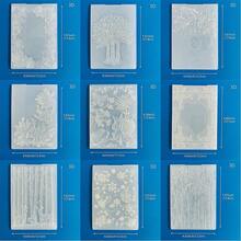 Bảng dập nổi 3D họa tiết Giáng Sinh mùa đông cây thông bông tuyết tuần lộc hoa, khuôn dập nổi nhựa dùng cho DIY scrapbooking, làm thiệp chúc mừng và trang trí thủ công giấy - Tấm ốp tường 3D-1 - Xem 2