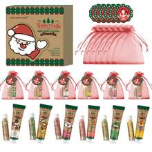 MISS FACTORX 6 Set Hadiah Natal, Set Krim Tangan, Set Pelembap Bibir, Kartu Ucapan Selamat Natal dan Tas Hadiah Merah, Hadiah Terima Kasih untuk Tamu Pernikahan, Kado Natal. - 6 set hadiah Natal - View 1
