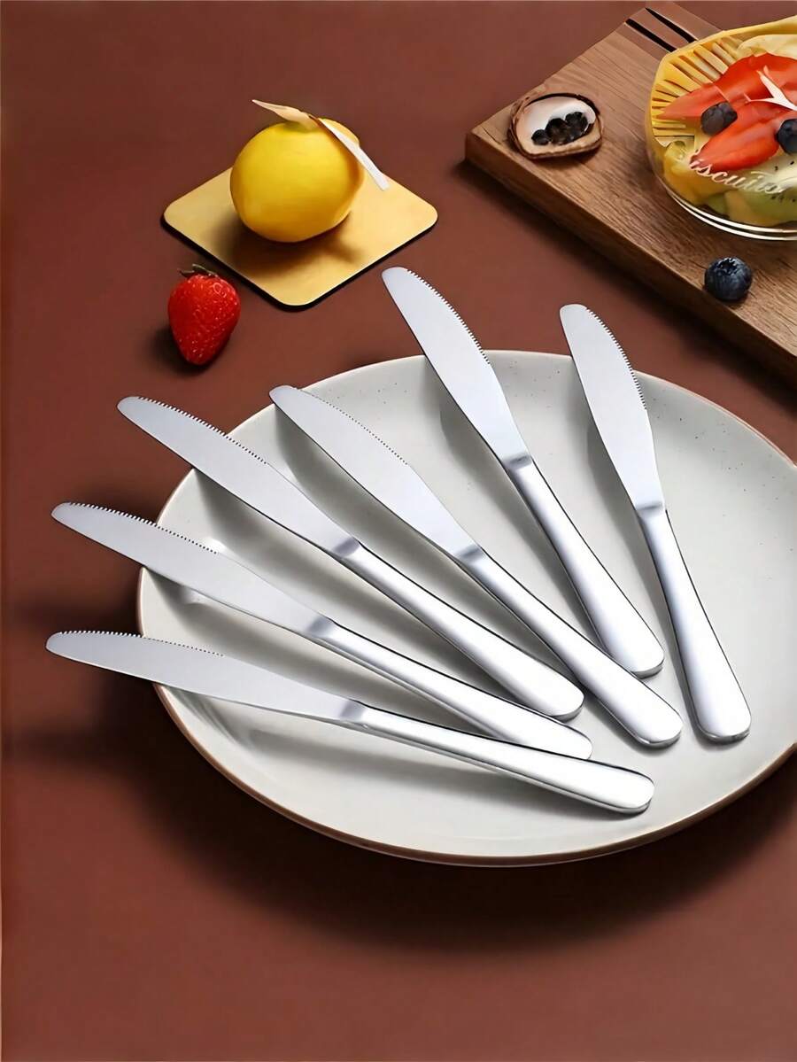 Stainless Steel Dinner Knife, Mirror Polished, Suitable For Home Gatherings And Restaurants, Dishwasher - View 1