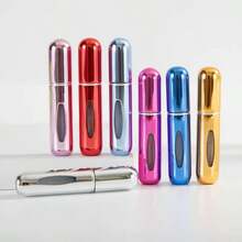 Botol Parfum Semprot Ultra Halus 10/5 | Botol Kosmetik, Botol Sampel Kosong Portabel untuk Perjalanan, Bahan Berkualitas Tinggi, Desain Tekan yang Indah - Berwarna merah muda - View 2