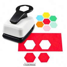 1 Inch 25mm Hexagon Paper Punch Cutting Tool, Daily Fashion Hexagon Shape, 1 Inch 25mm DIY Portable, Suitable For Paper Crafts, Card Making, Scrapbooking, Journaling, Students - 1 Inch 25mm Hexagon Puncher - View 8