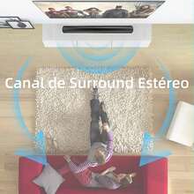 Caixa de Som Potente de 20W Compatível com Televisão, Computador e Notebook - Som de Alta Qualidade para o Ambiente Doméstico - Preto - Visão 9